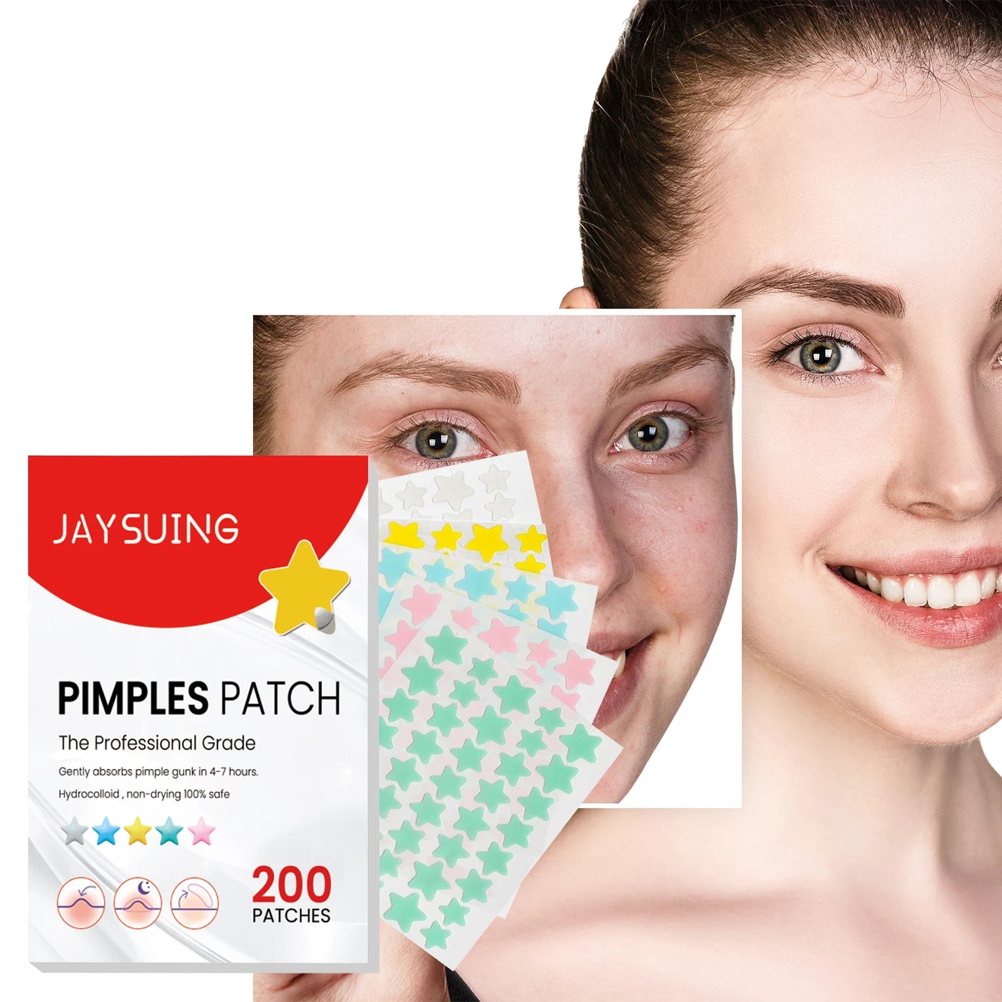 200pcs Repair Acne Patch Facial Skin Care Fade Blemishes Pimple Marks