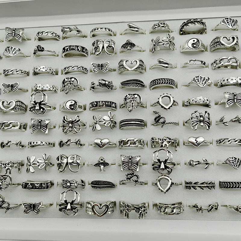 30pcs/Metal Alloy, Finger Rings For Women, Man.