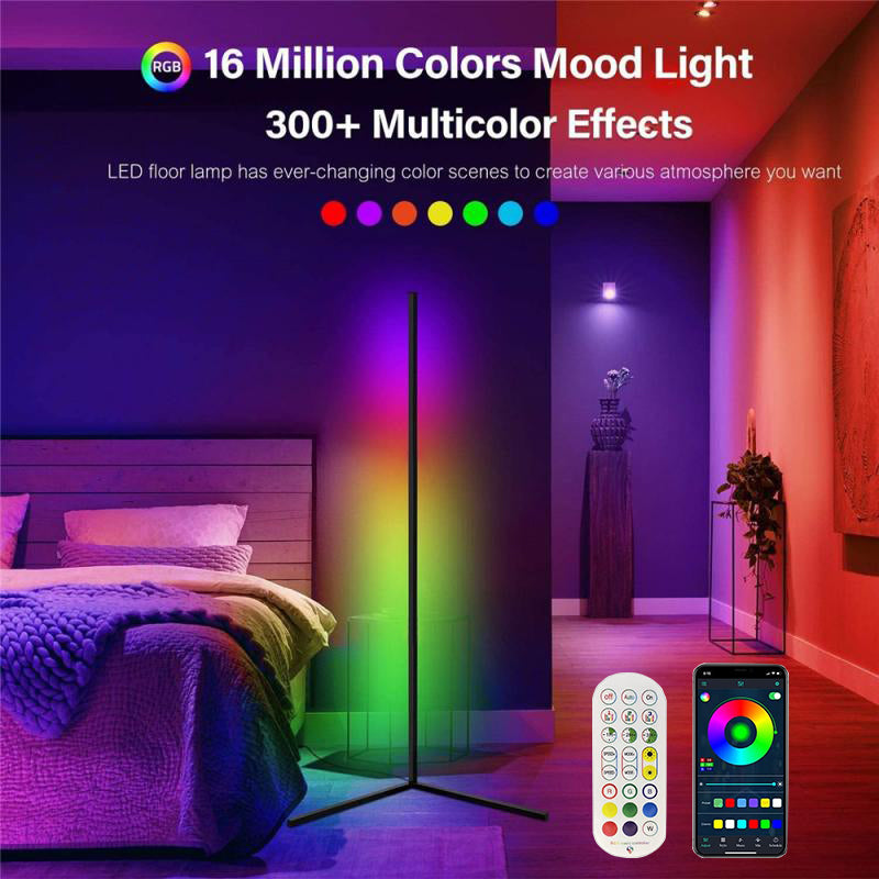 Rgb Led Floor Lamps for Indoor with Bluetooth Remote.